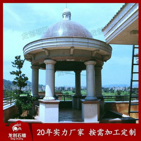 生產制作石雕涼亭_石亭子_石雕亭子